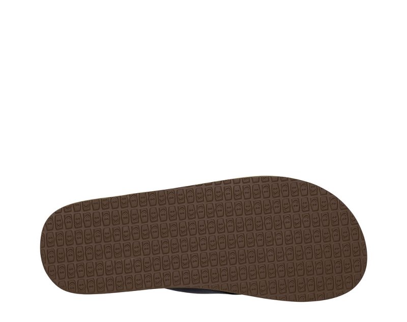 Sanuk Yoga Mat Cushioned Women's Flip Flops Black / Brown | Canada 55PJJ